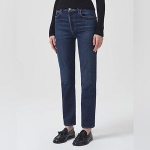 AGOLDE NWT Riley Long High Rise Straight Jeans
